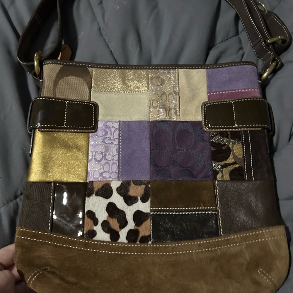 Coach Multicolor Patchwork Hobo Bag